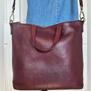 Madewell Leather Crossbody in Burgundy, Fair Condition